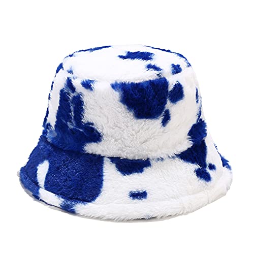 Dirholl Women s Faux Fur Bucket Hat Warm Fuzzy Winter Style