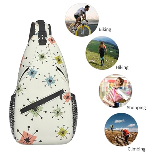 Mochila cruzada deportiva unisex negra para senderismo miniatura 6