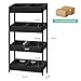 Tribesigns 4-Tier Retail Display Rack Set of 2, Heavy-Duty Commercial Display Stand for Candy, Vegetables, Snacks, Industrial Storage Shelf with Hooks for Retail Store (2, Black)