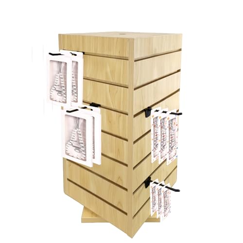 FixtureDisplays® 4-Sided Slatwall Counter Spinner Display Rack Great for Gift, Jewelry 15591