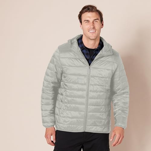 Image of Amazon Essentials Men's Lightweight Water-Resistant Packable Hooded Puffer Jacket