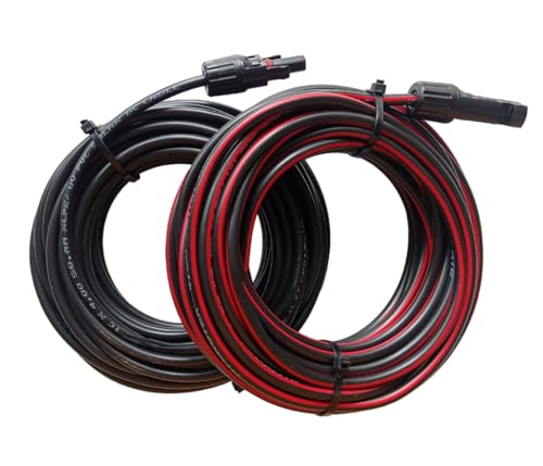 Image of Kenbrook Solar 4 sq. mm 10 Meter DC Wire for Solar Panels (5M Red + 5M Black, With MC-4)