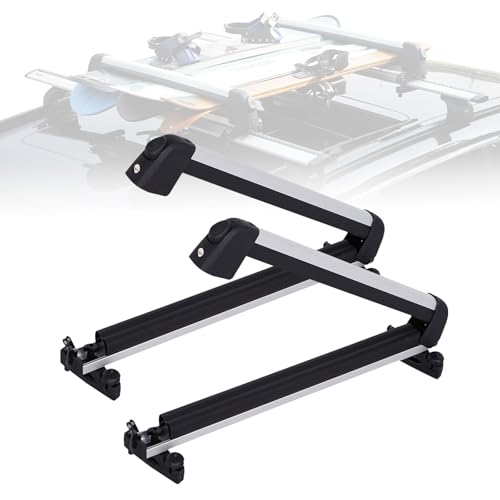 Ski and Snowboard Roof Racks, Ski Roof Racks with Anti-Theft Lock Racks Carrier...