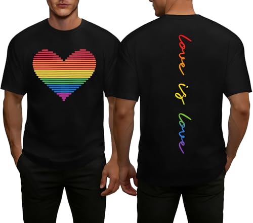 Image of Ithalt Pride Tank Top for Women LGBT Rainbow Flag Shirt Love Heart Graphic Tee Lesbian Gay Pride Sleeveless Vest