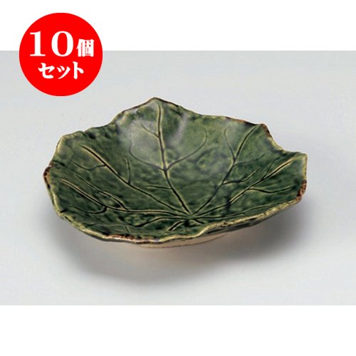 Amazon｜10個セット 角皿（小） 織部ふよう葉皿(中) [22.5 x 21 x 5.5