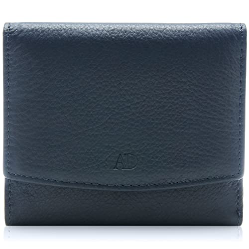 Image of Access Denied REAL LEATHER Small Wallets For Women - Compact Ladies Credit Card Holder With Coin Purse RFID Holiday Gifts For Her