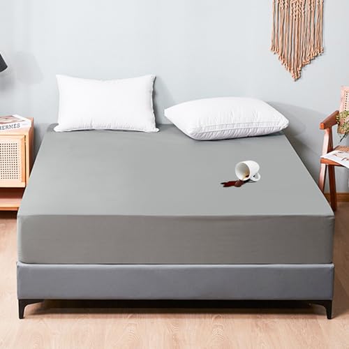 La Mejor Recopilación de Cubre colchon queen size Top 5. 45 QICHEN Protector De Colchón Tela Suave 100% Impermeable E Hipoalergénico, Primera Calidad, Home (Gris, Queen)