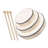 Uonlytech 3 Stück Handgehaltenes Holzrahmentamburin Orff Schlaginstrument für Erwachsene und...