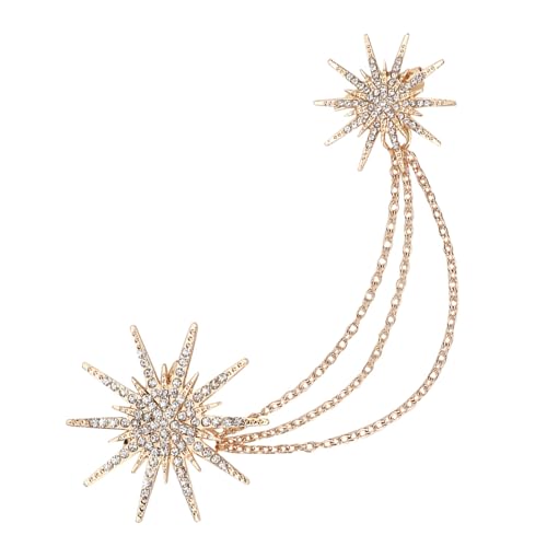Broche de Copo de Nieve, Alfileres de Navidad de Aleación de Borla de Cristal, Cadena Exquisita de Invierno, Regalos de Cumpleaños/vacaciones para Ceremonia, Amigos/parientes,
