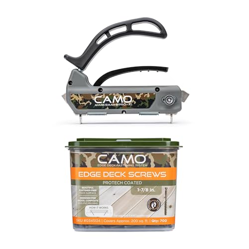 CAMO Marksman Pro-X1 Kit Deck Tool 700 Edge Screws & Bits Edge Fastening Installation 1/16 Spacing Fits 5-1/4-5-3/4 Wood Decking