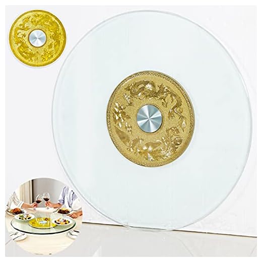 60-120 cm/24-47 inch Glass Serving Lazy Susan, Rotating 360° Clear Rotating Serving Plate for Kitchen, Restaurant, Dining Table, Easy to Share All Food, Easy to Clean,120cm/47.2in