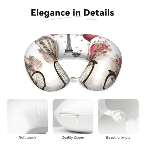 Almohada de viaje de poliéster con soporte para cuello miniatura 4