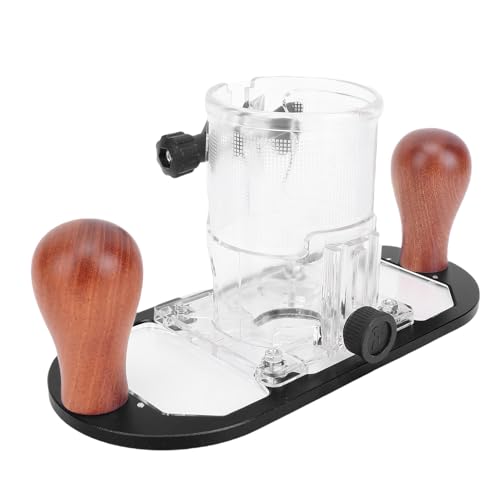 banapoy Woodworking Trimmer Router Base, Engraving Milling Router Table Base Transparent Plastic Protection Cover, for 65mm Trimming Machine