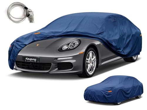 Image of Kaugung Custom Fit Car Cover for Porsche Panamera (2009-2026), Heavy Duty Waterproof All Weather Outdoor Protection, Breathable Full Exterior Cover with Vent, Rain Sun Snow UV Proof