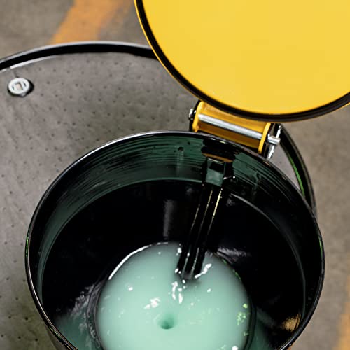 Image of PIG Drum Funnel | Burpless Steel Drum Funnel | for 20 to 55 gal. Poly or Steel Drums w / 2 inch NPT | Yellow | DRM1125-YW-NPT