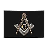 FYCFSLMY Master Mason Masonic Party Decorations Banner Backdrop Yard Sign Background Indoor Outdoor Birthday Decoration Supplies