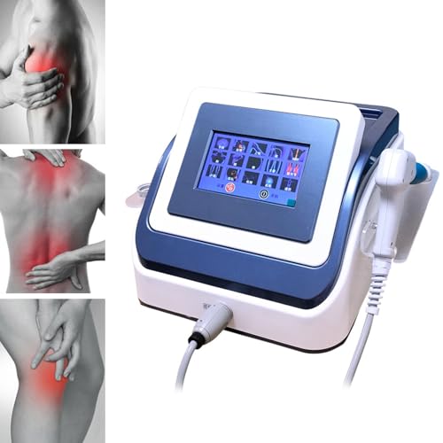 guoyjmm Dispositivo de Terapia de Ondas de Choque, Masajeador para El Dolor Articular, con 5 Cabezales de Masaje para El Tratamiento de La Disfunción Eréctil, Tendinitis y Fascitis Plantar
