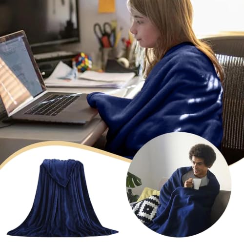 Flannel Coral Velvet Solid Color Blanket for Kids & Pets, 50x70cm - image 7
