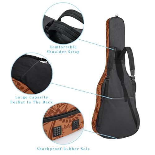 Housse imperméable en tissu Oxford pour guitare acoustique avec bandoulière et poches, style peint à la main, 109 x 42,9 x 11,9 cm, motif fleurs, Multicolore., 42.9×16.9×4.7 in, Sac de transport - Les Beatles, Paul McCartney, John Lennon, RIngo Starr, George Harrison Housse imperméable en tissu Oxford pour guitare acoustique avec bandoulière et poches, style peint à la main, 109 x 42,9 x 11,9 cm, motif fleurs, Multicolore., 42.9x16.9x4.7 in, Sac de transport – Image 4