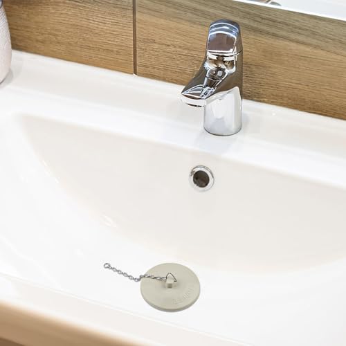 Tapón de goma para desagüe universal beige miniatura 4