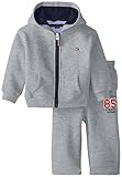 Tommy Hilfiger Baby-Boys Newborn Draper Fleece Set, Grey Heather, 9 Months