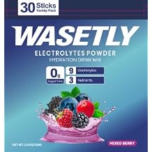 Electrolytes Powder Packets Sugar Free, Mix Berry Flavor Hydration Packets, Portable Electrolyte Drink Mix for Rapid Hydration, Low Sodium, 30 Sticks Variety Pack