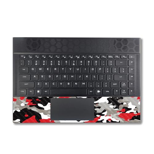 Image of MightySkins Carbon Fiber Skin Compatible with Alienware X14 R2 (2023) Full Wrap Kit - Red Camo | Protective, Durable Textured Carbon Fiber Finish | Easy to Apply & Change Styles | Made in The USA
