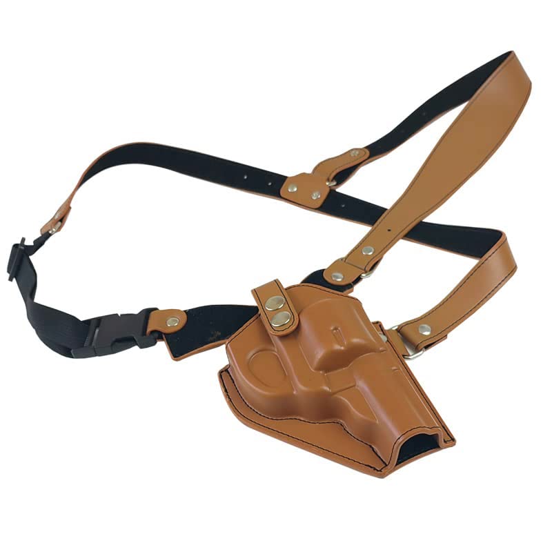 ZTFSETD Leather Chest Shoulder Holster, Adjustable Concealed Carry Universal Chest Holster, For M1917 Revolver and All Similar Size