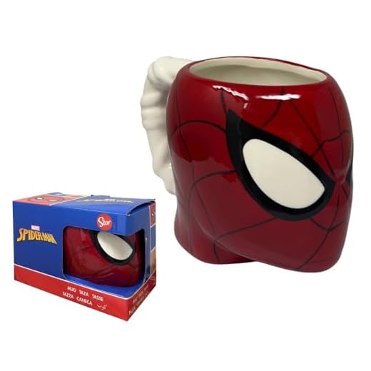 Taza de cerámica Spiderman Marvel 3D modelo mug 415ml personaje tridimensional tazón de desayuno para niños coleccionable