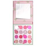 KimChiChic Beauty Donut Collection Eyeshadow Palette - 16 Matte, Pigment, & Glitter Shadows, Versatile for Day to Night Looks, Cruelty Free, Strawberries & Cream
