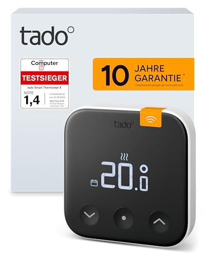 tado° Funk-Temperatursensor X, Zusatzprodukt für Smarte Heizkörperthermostate X, für optimale Heizkörpersteuerung, Energie und Kosten sparen, einfache DIY Installation