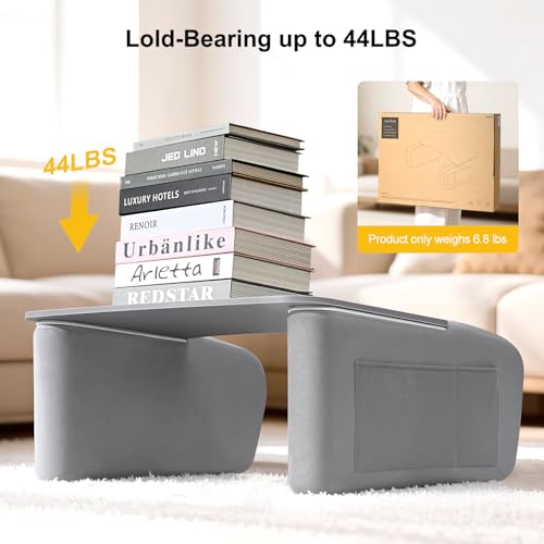 Image of Lap Desk for Adults with Arm Rests,Ergonomic Laptop Pillow Stand for Bed,Couch,Floor,Large Table for Long Hours Work,Eating,Gaming,Reading and Writing,Lap Laptop Desk for College Dorm Room (Grey)