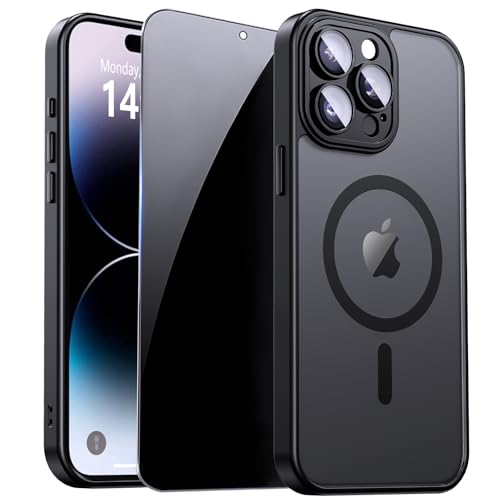Image of for iPhone 14 Pro Case with Privacy Screen Protector, Black