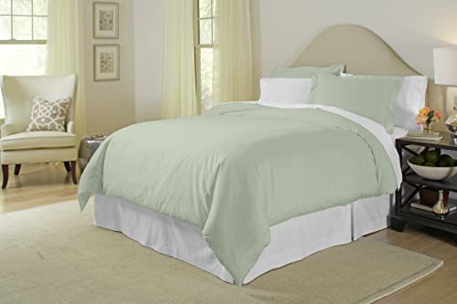Pointehaven 400 Thread Count Deep Pocket 100-Percent Pima Cotton Sheet Set, Queen, Sage #TOP1