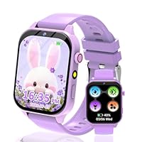 kaacly Kids Smart Watch for Girls Boys Gifts,Smart Watch Kids with 1.83 Inch DIY Face Steps Counter Sleep Monitoring Birthday Gifts Watch for Children 4 5 6 7 8+ (Purple)