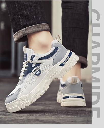 Mens Trend Walking Skate Shoes Athletic Walking Gym Shoes Casual Slip-Resistant Wear-Resistant Sneakers4