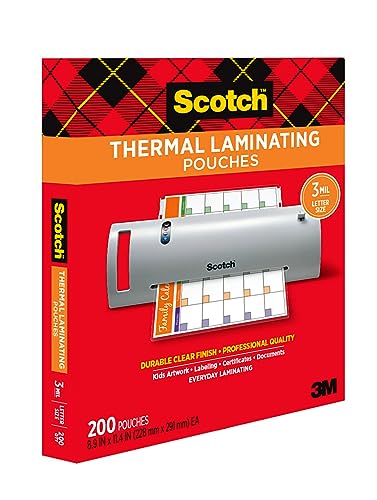 Scotch PRO Thermal Laminator and Pouch Bundle, 2 Roller System, Never Jam Technology Automatically Prevents Misfed Items (TL906) with 200-Pack Scotch Thermal Laminating Pouches - Image 6