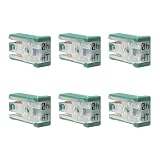 MTRPS 6 PCS Mini Slotted Automotive Box Shaped Cartridge Fuse Kit, 40A 32V Low-Profile Case Slotted Car Fuses Assortment Kit, Micro Cartridge Fuse Replacement for Cars Trucks SUVs