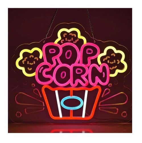 Néon Popcorn déco murale lumineuse pour rendre votre salle de cinéma unique
