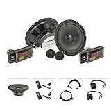tomzz Audio TA16.5 ProC 2-Wege Compo-System mit DIN 165mm Standardkorb, 165mm Woofer, Impp Membrane mit Gummisicke, Belastbarkeit 60W RMS, maximal 400Watt, Einbautiefe Woofer 57mm, Lochabstand 157mm, Einbaudurchmesser 145mm, Tweeter müssen in den Einbauplatz oder andersweitig eingearbeitet oder eingeklebt werden! 30mm Mylar Tweeter, Freq.-Bereich 69-20.000 Hz., Impedanz 4 Ohm, kleine kompakte Frequenzweiche, Zubehör: Befestigungsmaterial,