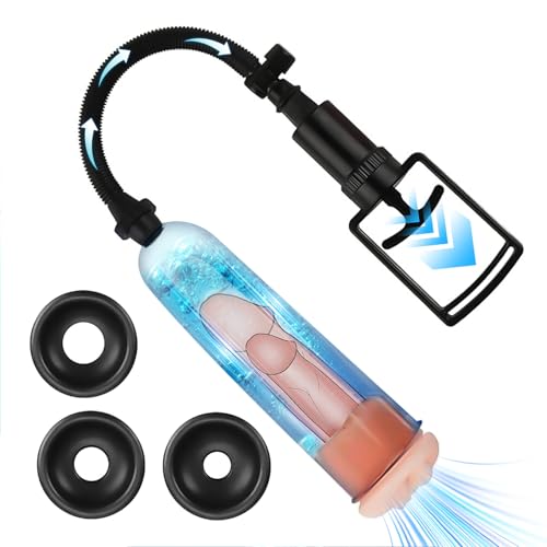 Men's Growth Pump with Strong Suction Vacuum Pump with ED Screen Powerfu Vacuum Pump Inch, Adjustable Men Underwear Set Training Tools to Be a Bigger Men CFYV01