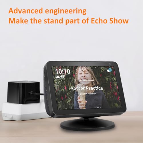 Image of AutoSonic Stand for Echo Show 8 and 5 (1st Gen and 2nd Gen) | Accessories Made for Echo Alexa | Swivel and Tilt | Magnetic Attachment | Black