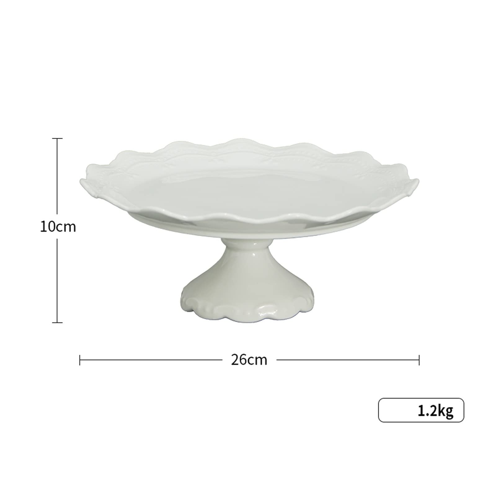 SUNESA Présentoir à Gâteau Décoration de Table à Dessert Blanche Accessoires de décoration de Dessert de Mariage Cadre d'affichage de gâteau de fête Plateau en céramique Stand de Gâteaux