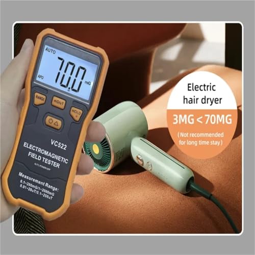 Medidor Gauss VC522 EMF campo magnético baja frecuencia miniatura 2