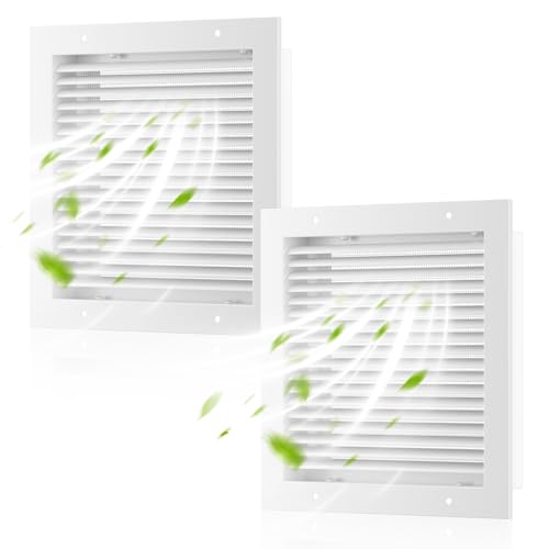 2 Pcs 16' X 16' Gable Vents, Hon&Guan Aluminum Alloy Attic Vent for Houses Door Vents for Exterior...