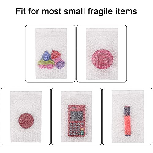 50Pcs Bubble Out Bags Pouches 5.12" X 7.10" Self-Seal Clear Bubble Pouch Bags, Double Walled Bubble Cushioning Bags, Protective Wrap Cushioning Pouches For Shipping, Packing, Moving #TOP4