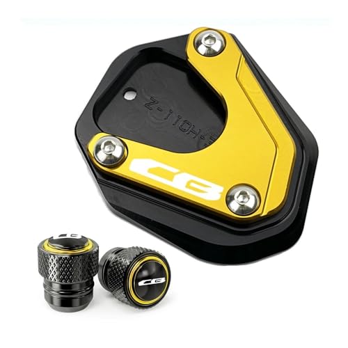 �z���_�ɑΉ� CB650R CB500F CB500X CB400X CB300R CB125R CNC �I�[�g�o�C�L�b�N�X�^���h�T�C�h�X�^���h�������p�b�h(2PCS-Gold)
