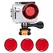 VVHOOY Waterproof Case Dive Housing Protective Underwater Dive Case Shell 3 Pack Red Filter Compatible AKASO EK7000/EKEN H9R/FITFORT/DROGRACE WP350 Action Camera