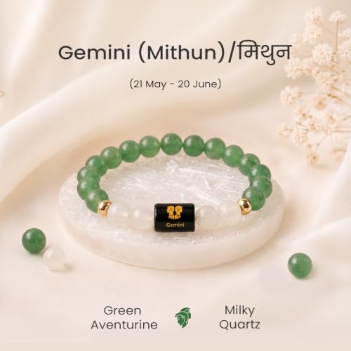 Image of Astrotalk Zodiac Bracelet with Raw Selenite Plate | Healing Crystals for Protection & Emotional Balance | Citrine & Tiger Eye | Bracelet for Man & Woman | Gift for Man & Woman