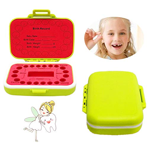 Baby Tooth Box Keepsake for Personalized Tooth Holder for Kids with English Mark